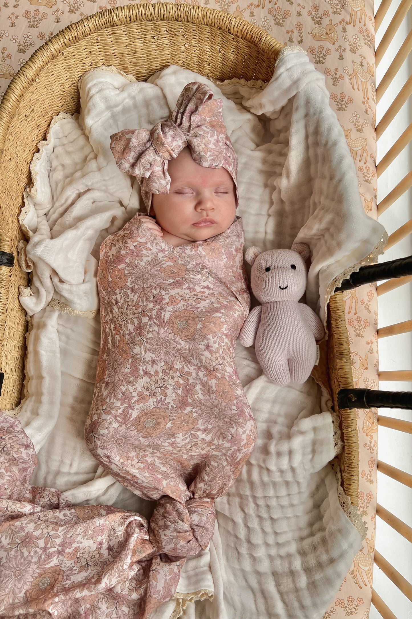 JERSEY SWADDLE - FLORAL