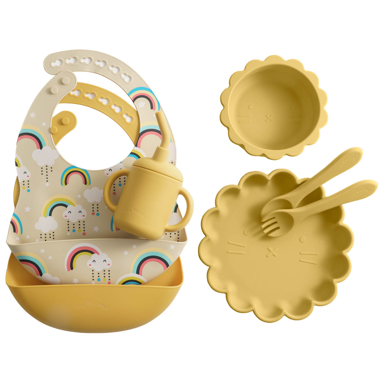 SILICONE FEEDING SET - RAINBOW