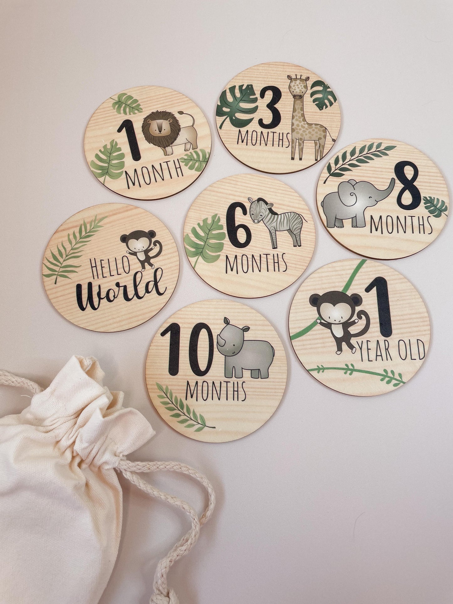 JUNGLE MILESTONE CARDS