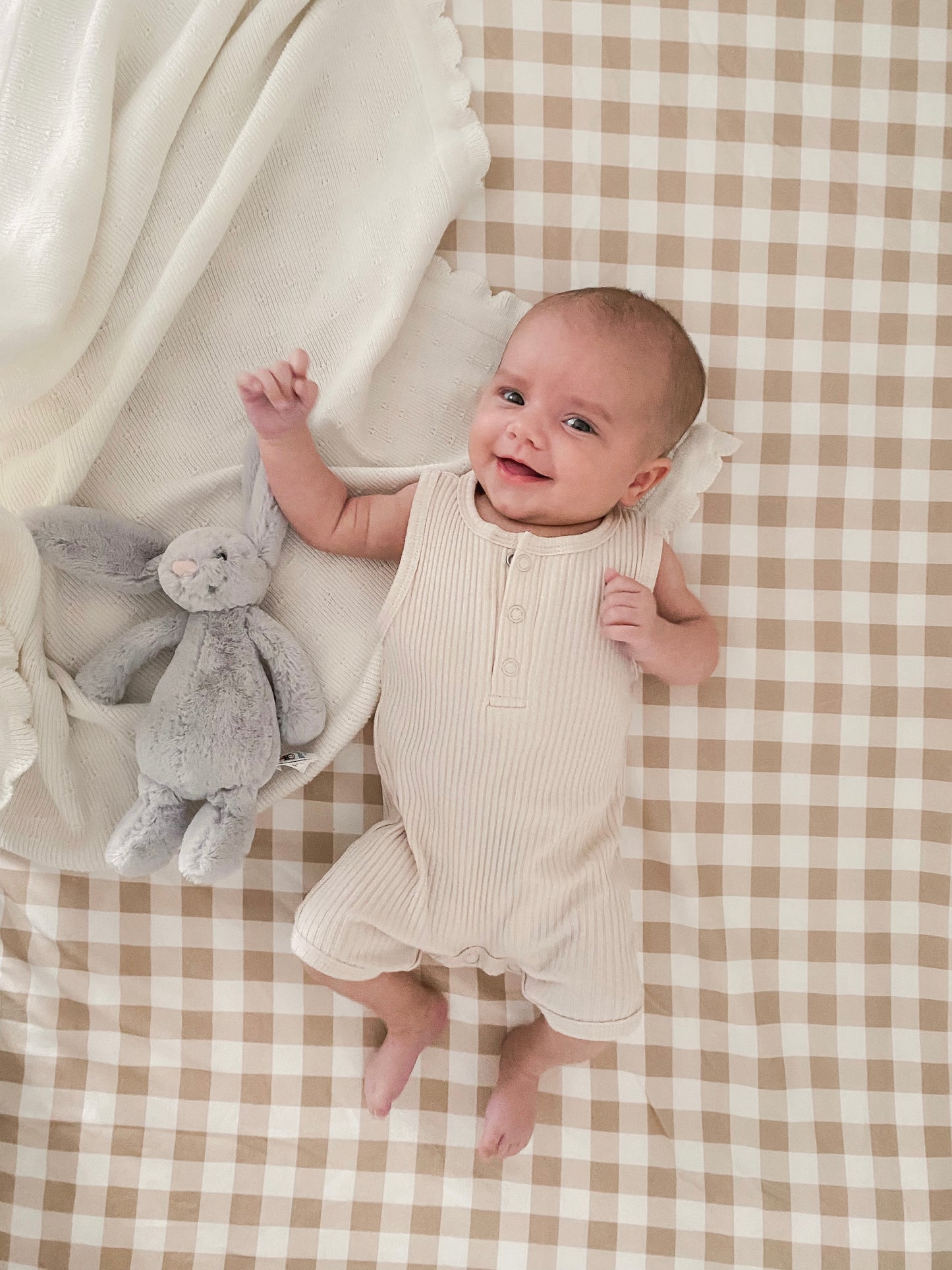 COT SHEETS - GINGHAM