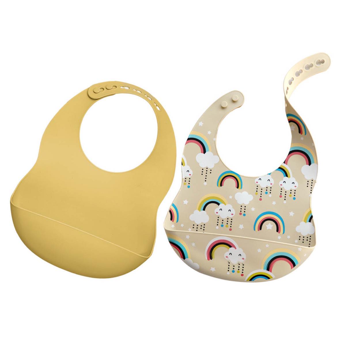 SILICONE BIB SET - RAINBOW