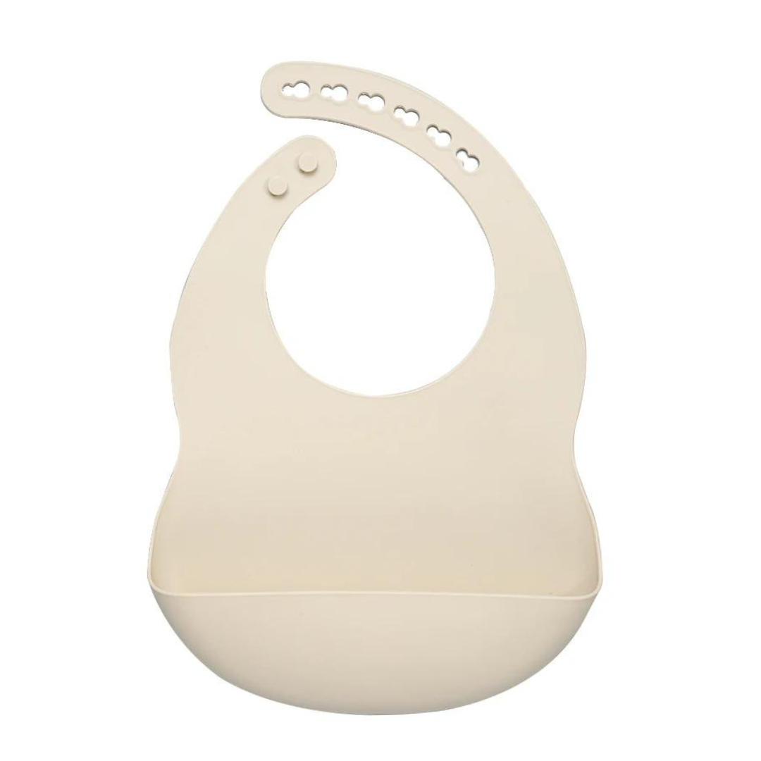 SILICONE BIB - BEIGE