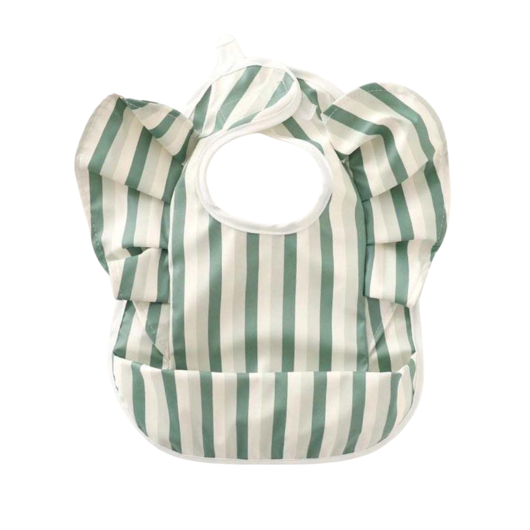 WATERPROOF BIB - GREEN STRIPES