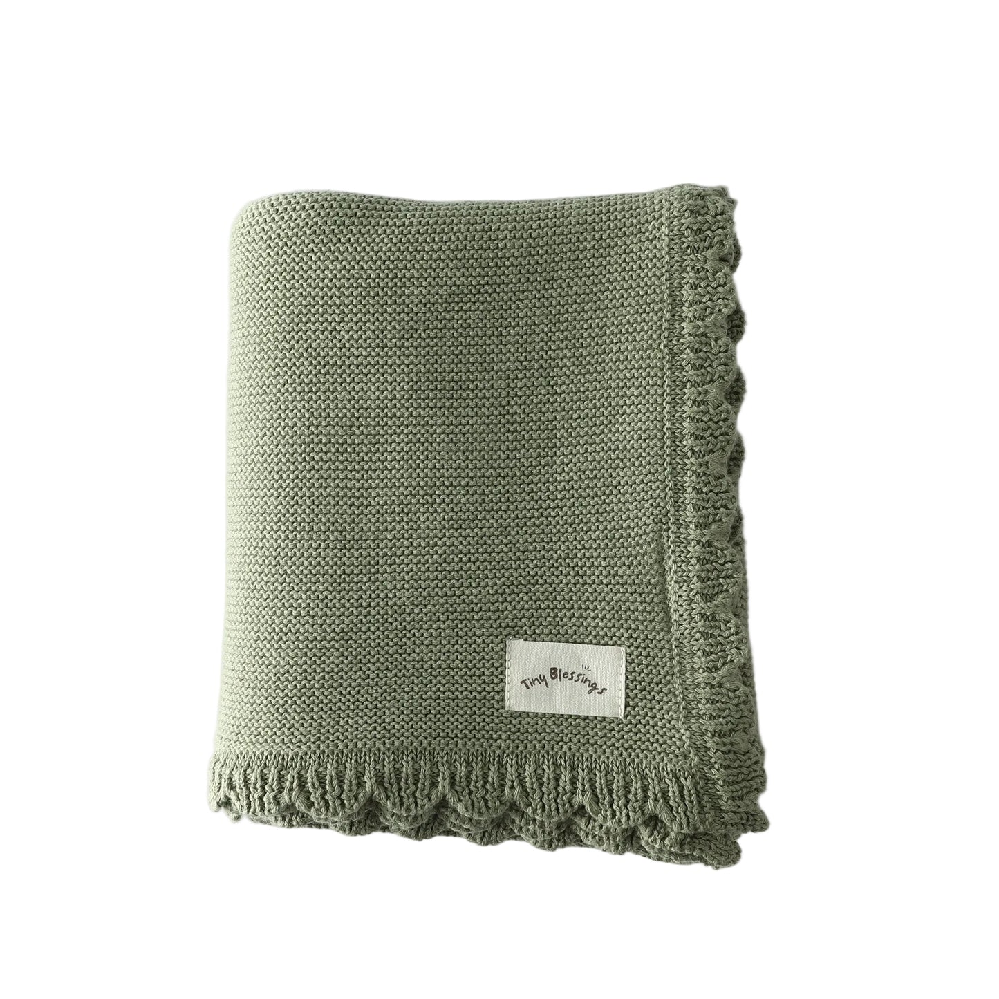 KNIT BLANKET - OLIVE