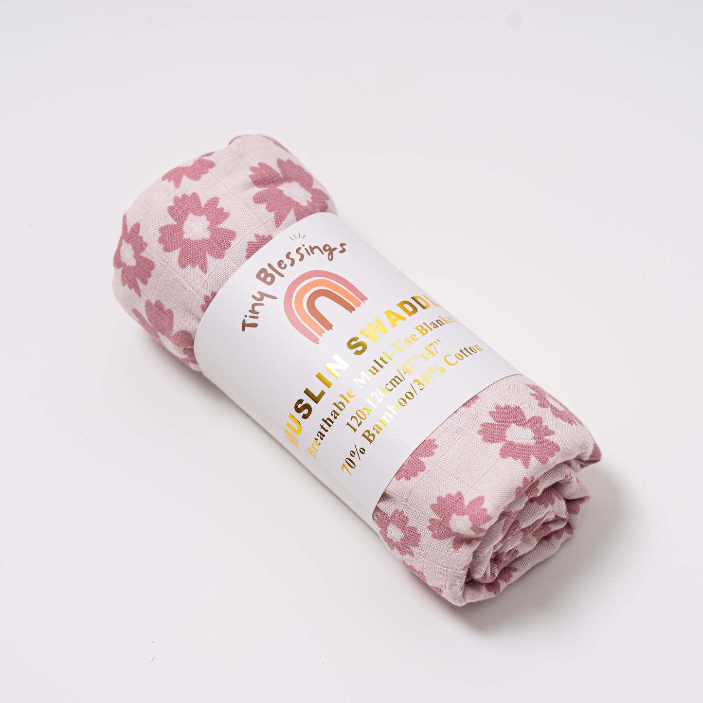 JERSEY SWADDLE - PINK DAISY