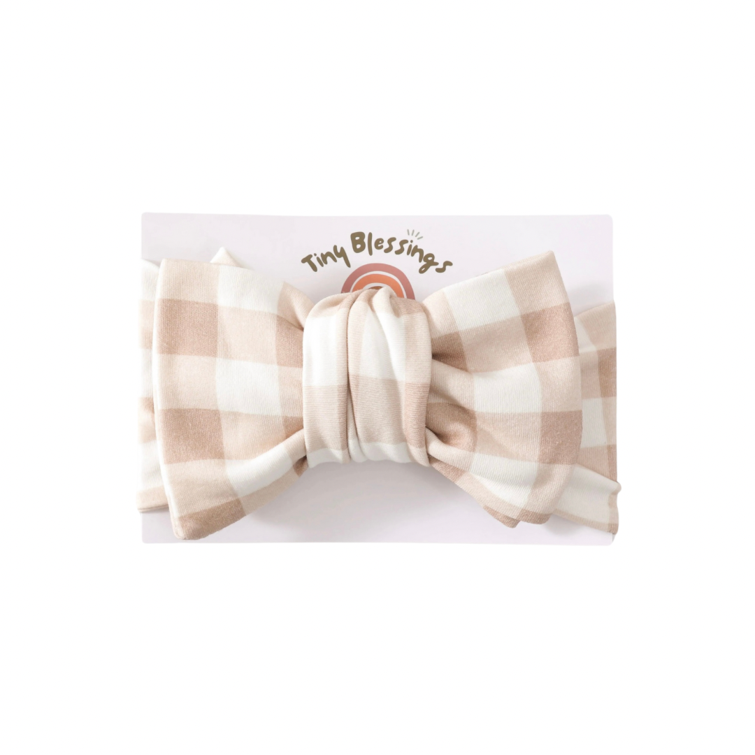 GINGHAM FRILL ROMPER + HEADBAND