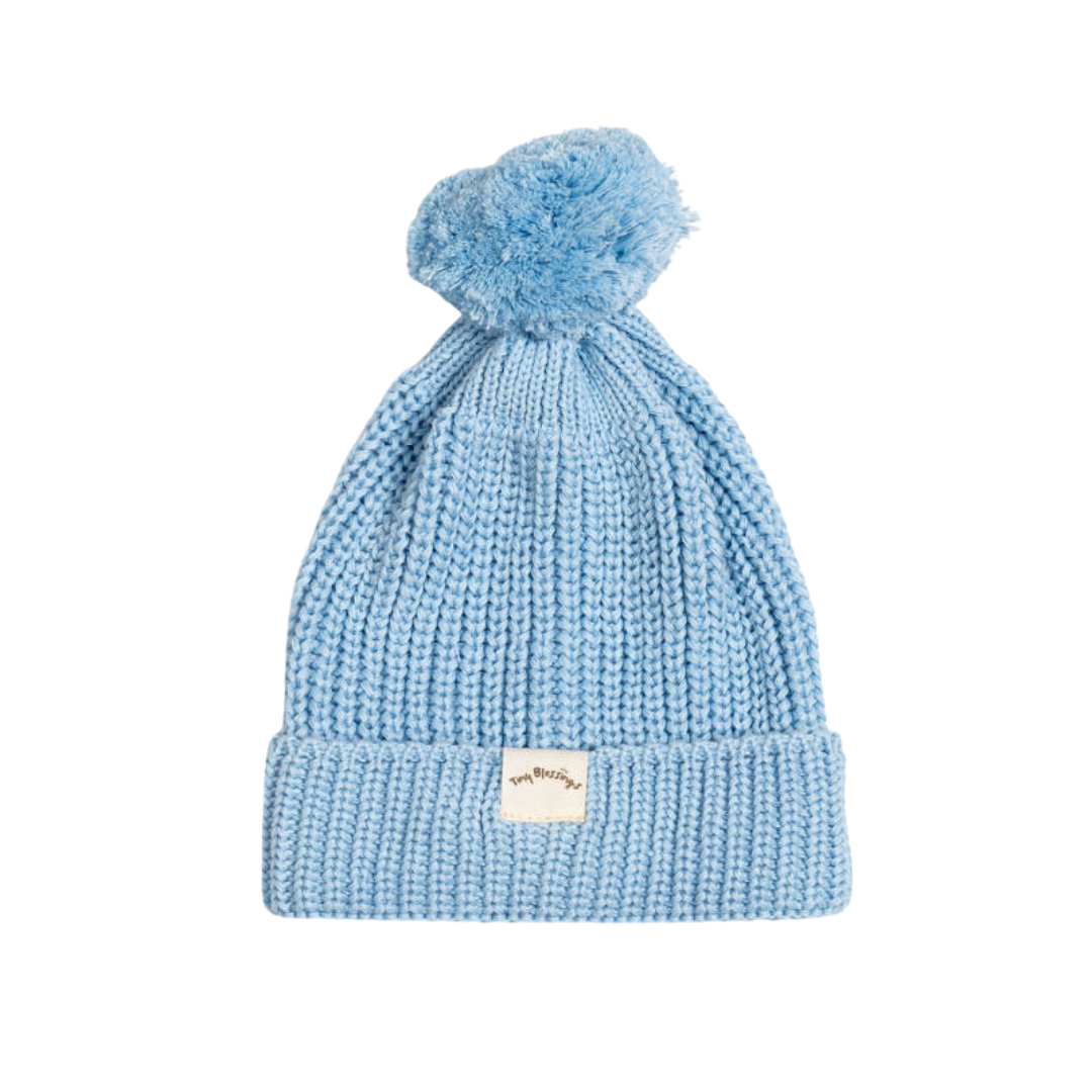 BEANIE + BOOTIE SET - SKY BLUE