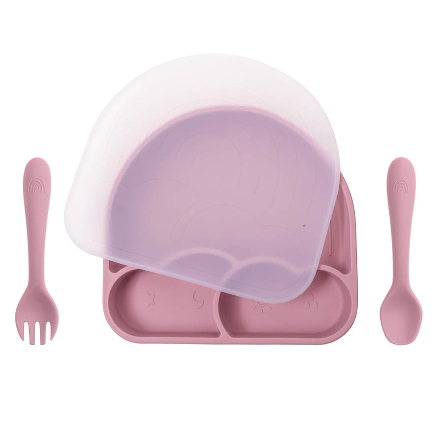 SILICONE PLATE SET - PINK