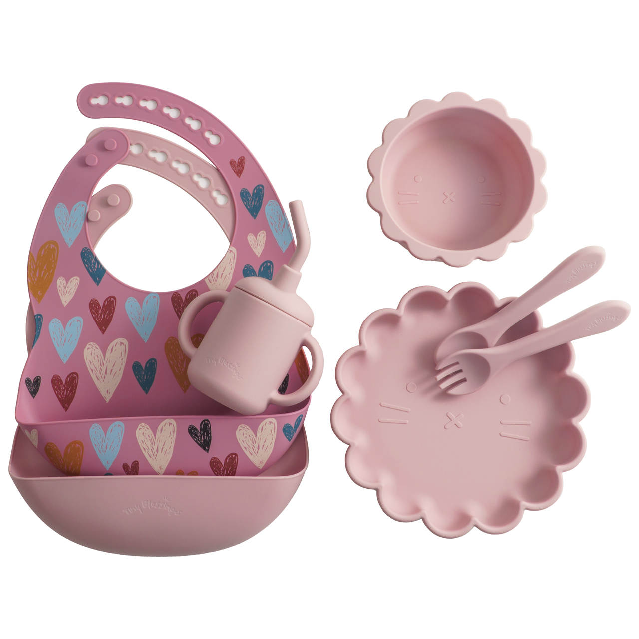 SILICONE FEEDING SET - HEART