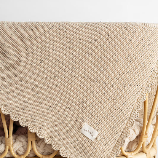 HEIRLOOM KNIT BLANKET - COOKIE