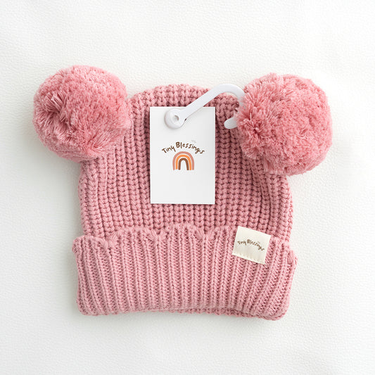 BEANIE -  DUSTY ROSE