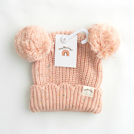 BEANIE -  PEACH SPRINKLES