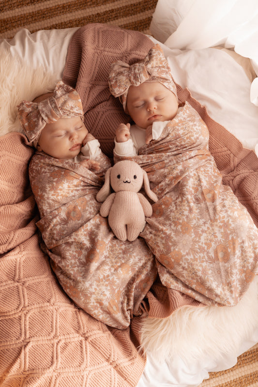 FLORAL HEADBAND + SWADDLE