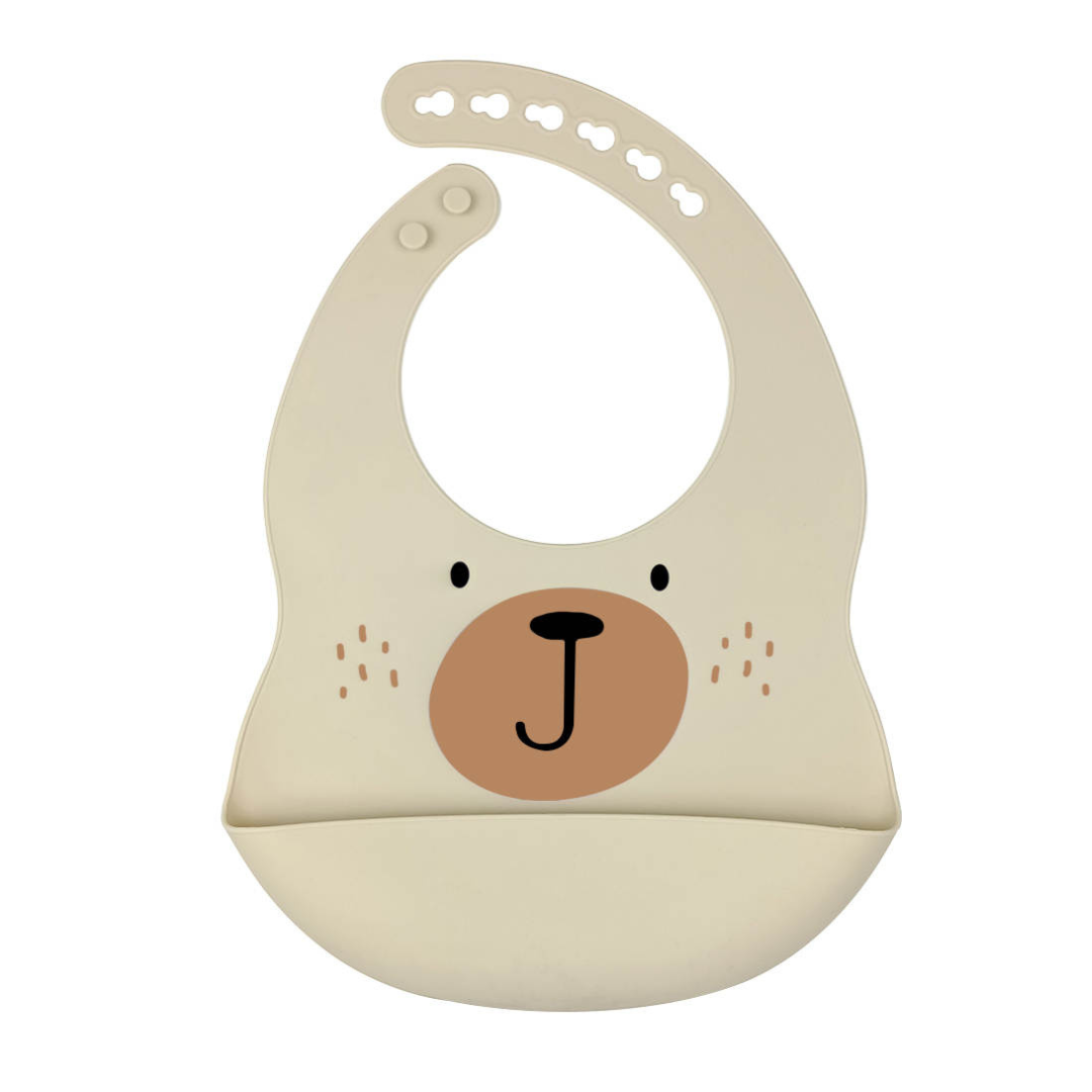 SILICONE BIB - BEAR