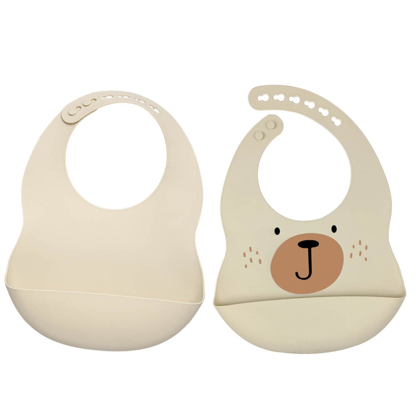 SILICONE BIB SET - BEAR